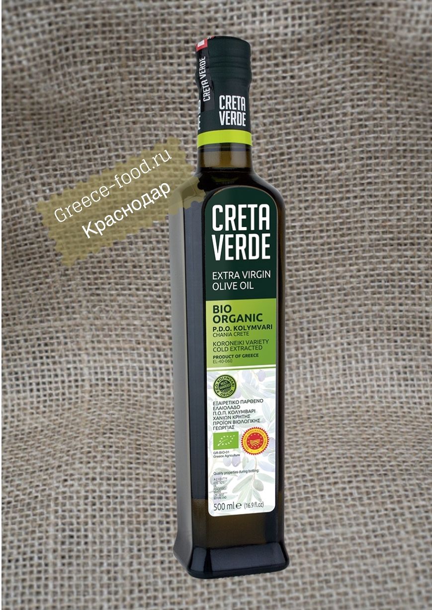 Оливковое масло "Creta verde" Extra Virgin Bio Organic, 0,5л*12 шт