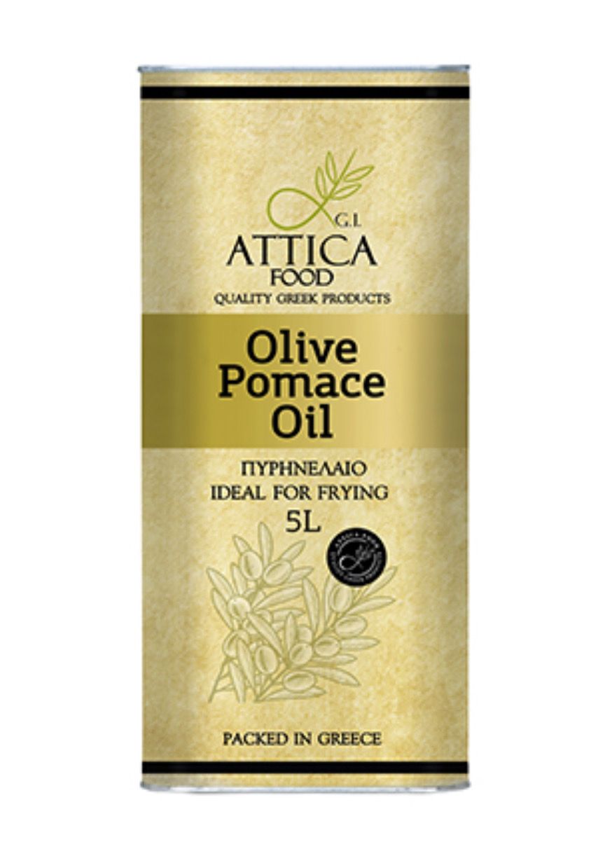 Оливковое масло для жарки “Attica Food” Pomace, 5л ж.б