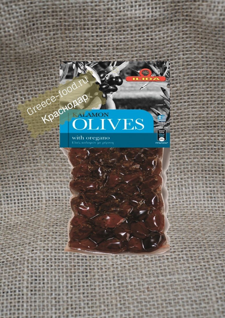 Оливки каламата, с орегано “Ilida”, 250г*15 шт