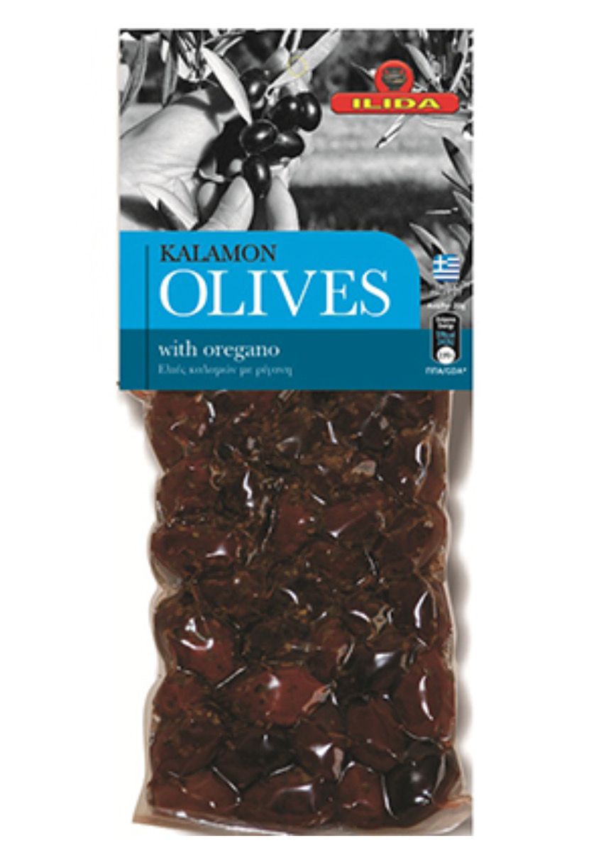 Оливки каламата, с орегано “Ilida”, 250г