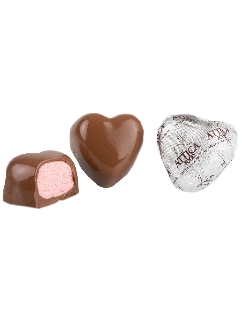 Шоколадные конфеты с начинкой из клубничного мусса