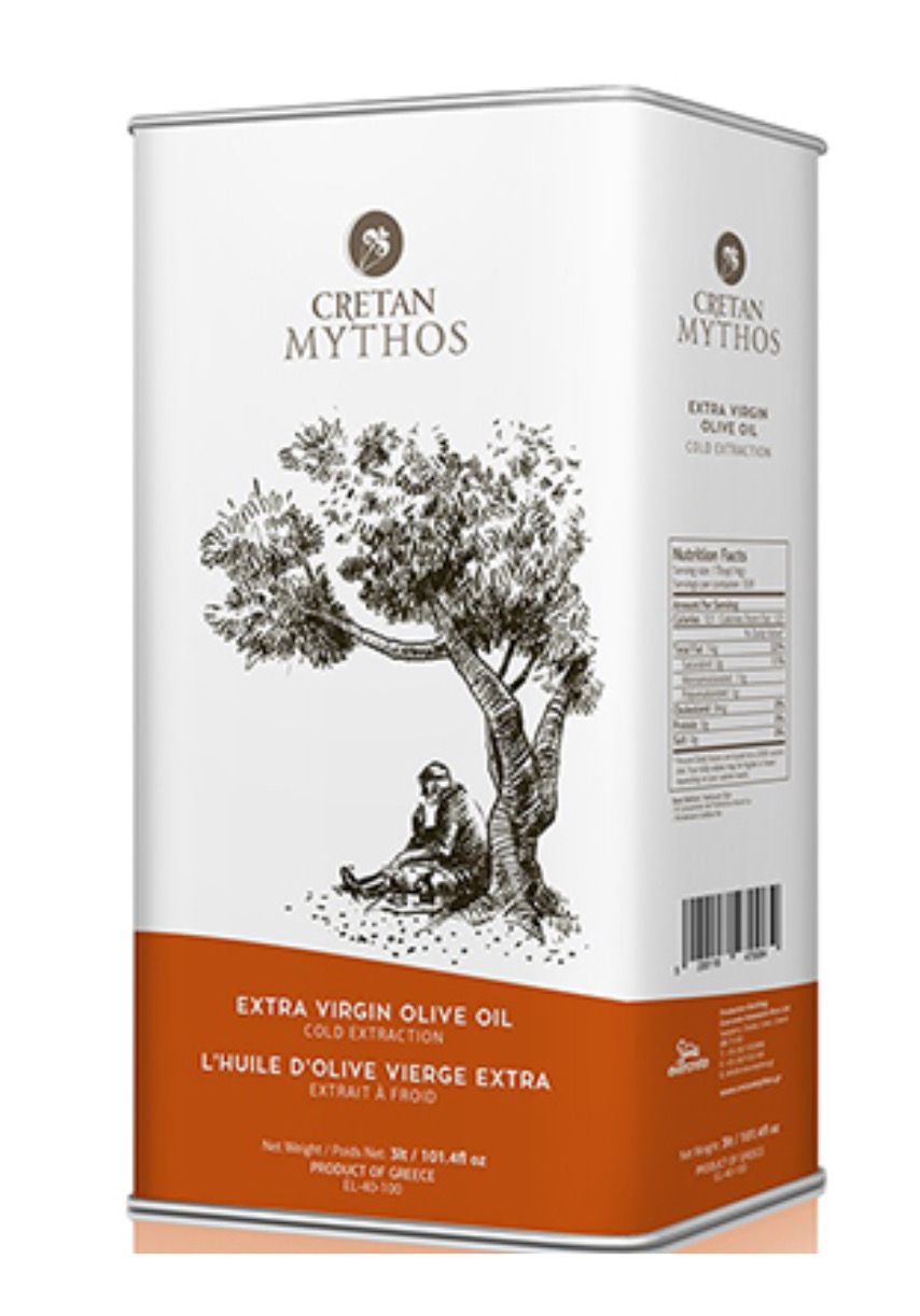 Оливковое масло "Cretan Mythos" Extra Virgin, ж/б, 3л