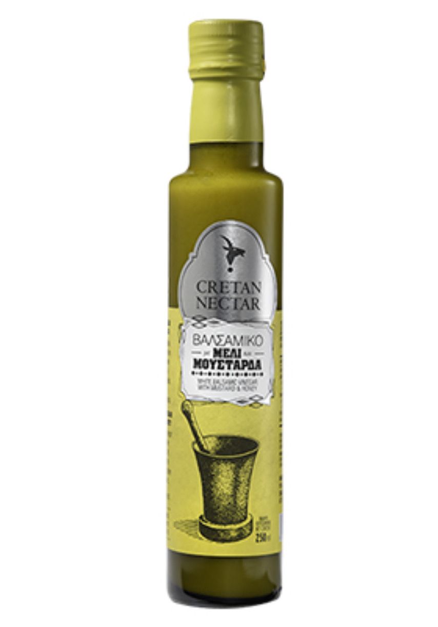 Белый бальзамический уксус с горчицей и медом, 6% «Cretan Nectar», 250мл