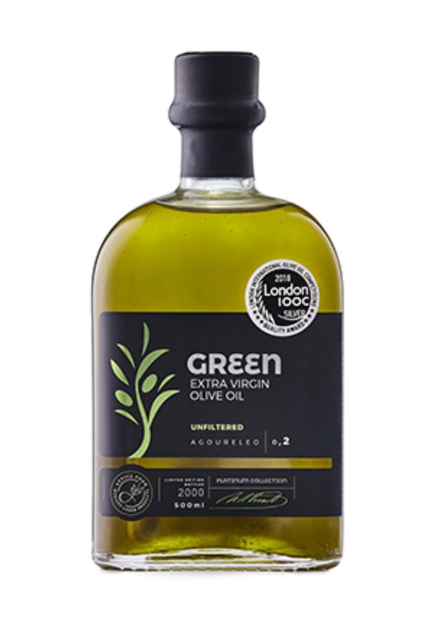 Оливковое масло "Attica Food Agoureleo Green" Extra Virgin Platinum Collection, 0,5л