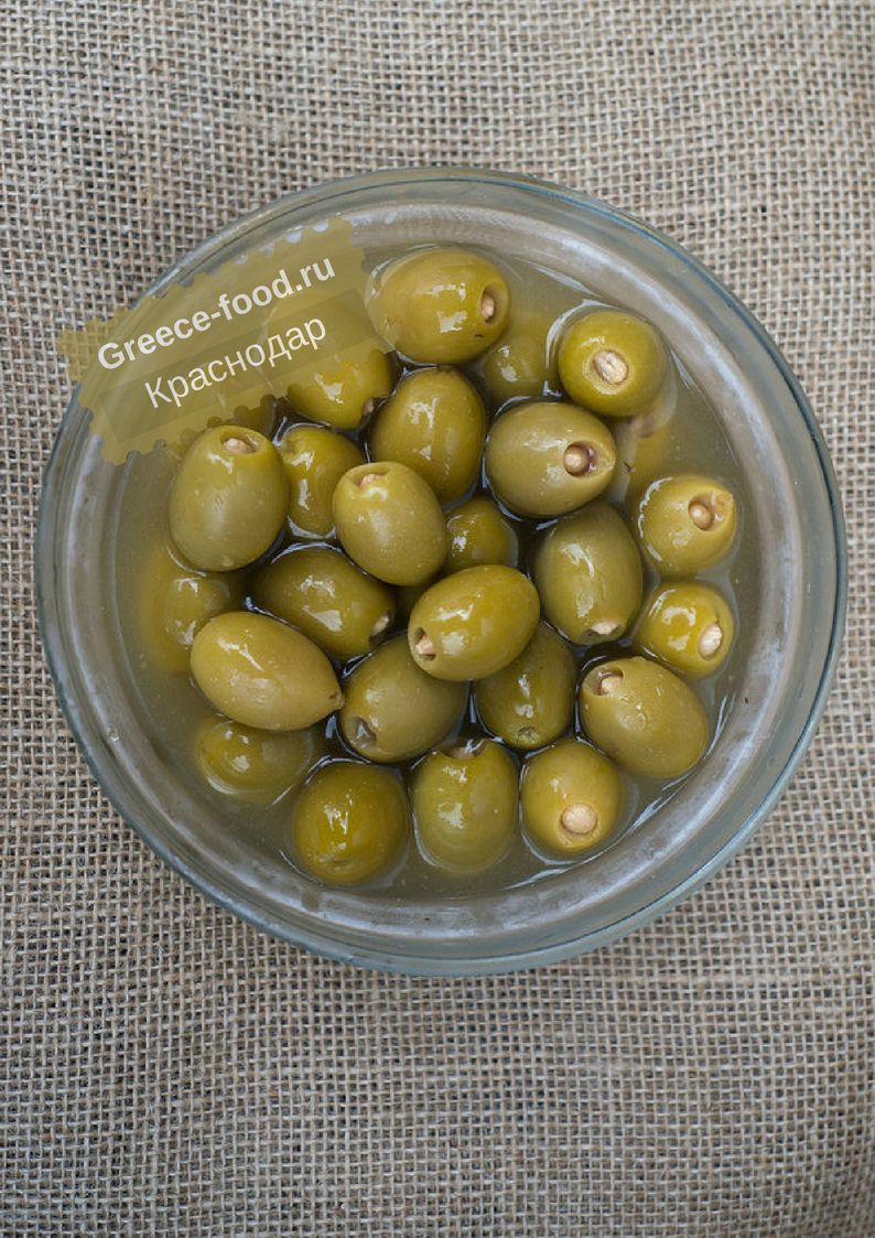 Зеленые оливки фаршированные чесноком, 1кг