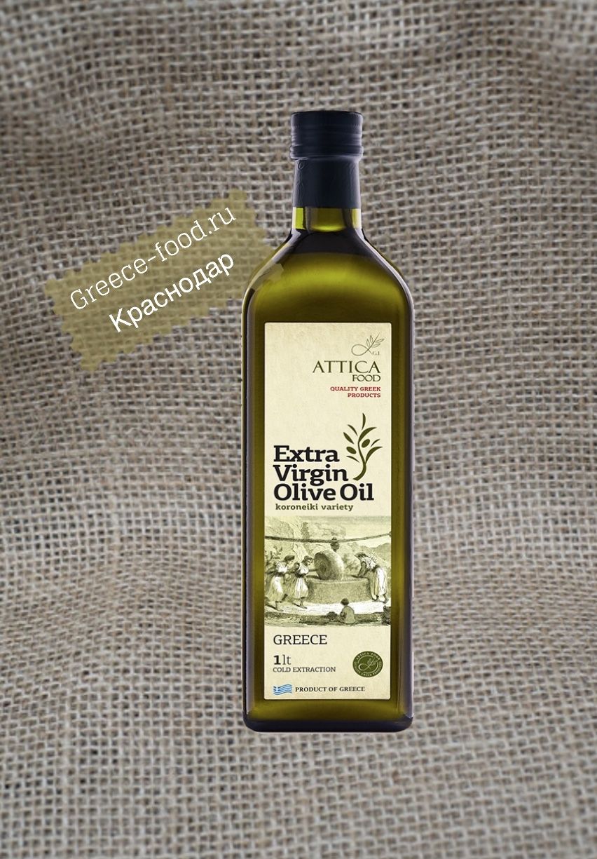 Оливковое масло “Attica food” Extra Virgin Olive oil, 1л*12 шт