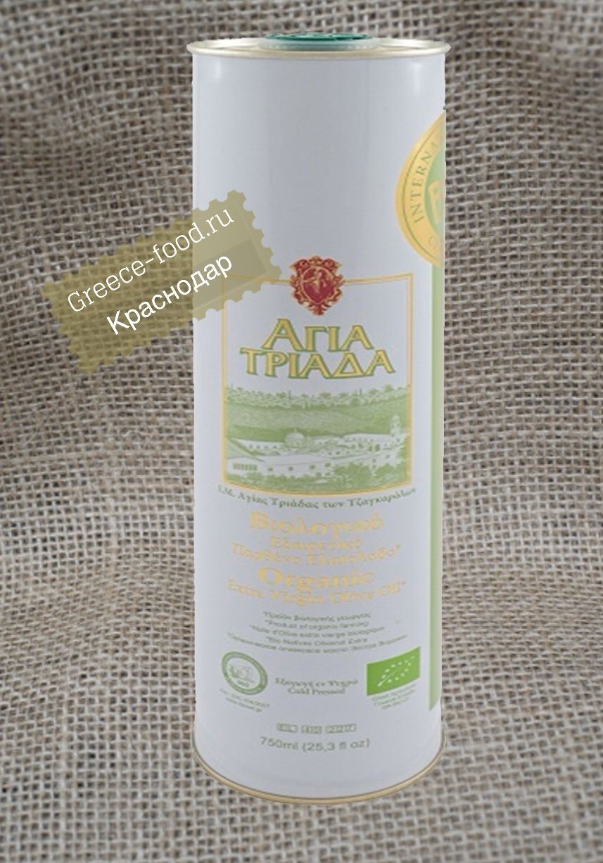 Оливковое масло "Agia Triada" Extra Virgin Organic, ж/б, 0,75л*12 шт