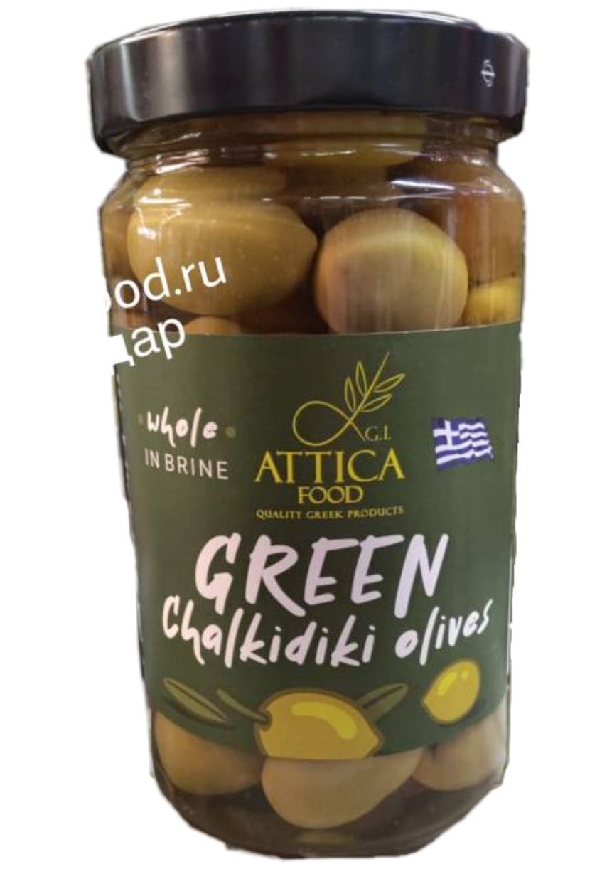 Оливки зеленые с косточкой, 700г